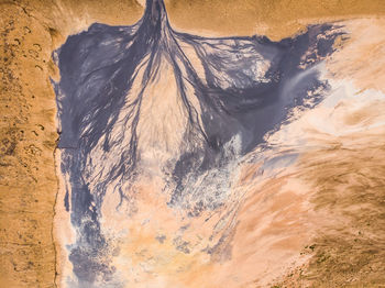 Panoramic view of rock formations on land