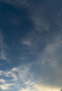 Low angle view of clouds in sky