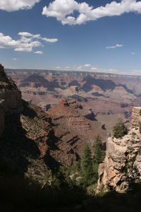 Scenic view of dramatic landscape against sky at grand canyon national park
