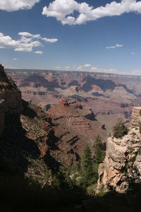 Scenic view of dramatic landscape against sky at grand canyon national park