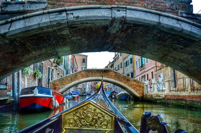 Arch bridge over river