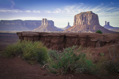 Rock formations on landscape