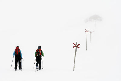 People skiing, lapland, sweden