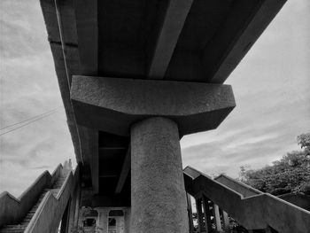 Low angle view of bridge against sky
