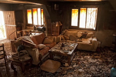 Interior of abandoned home