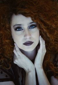 Close-up portrait of young woman