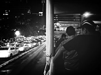 City street at night