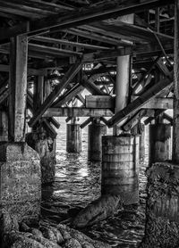 Interior of abandoned bridge