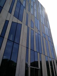 Low angle view of modern building against sky