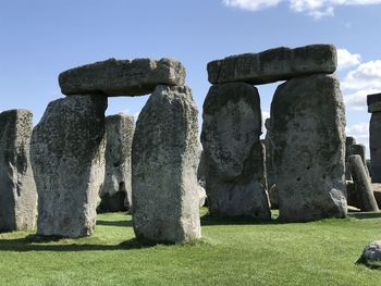 View of stone structure on field