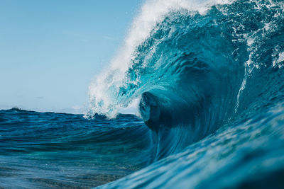 Water splashing in sea