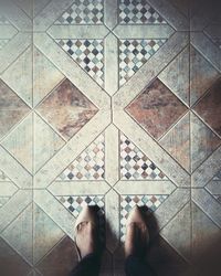 Full frame shot of tiled floor