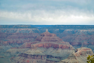 Aerial view of landscape against cloudy sky