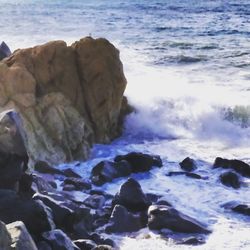 Rocks on sea shore