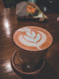 Close-up of coffee on table