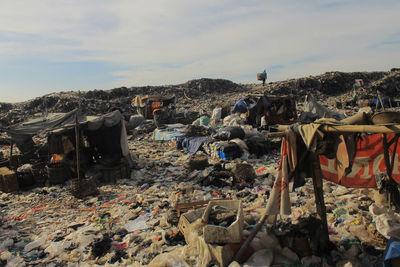 Garbage against the sky