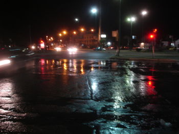 City street at night