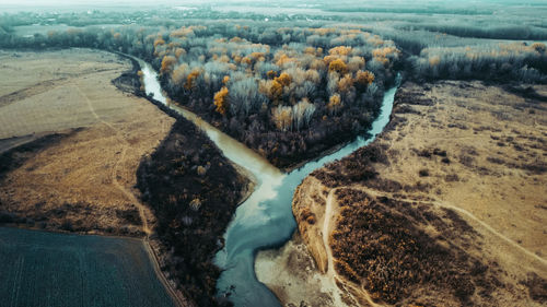 High angle view of landscape