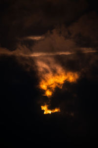 Low angle view of sky at sunset