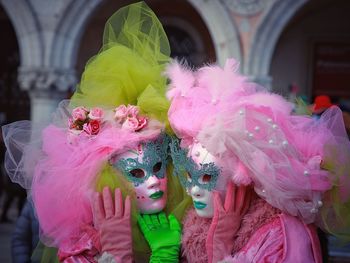 Close-up of women wearing costume in event