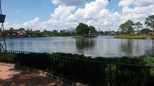 Scenic view of river against sky