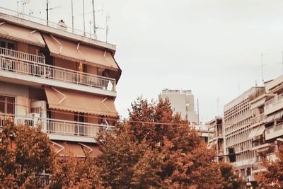 Low angle view of buildings against sky