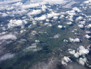 High angle view of landscape against sky