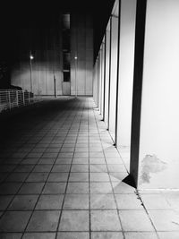 Empty corridor of building