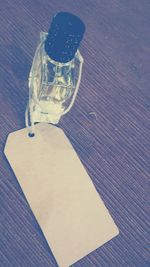 Electric lamp on table