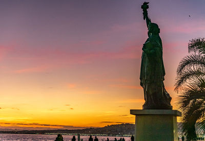 Statue of sea during sunset