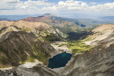 Capitol lake from capitol peak, elk mountains, colorado