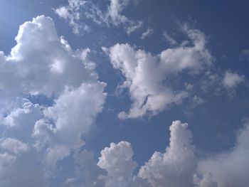 Low angle view of clouds in sky