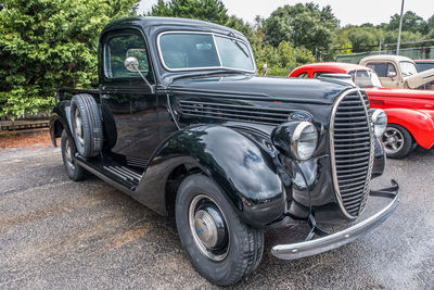 Vintage car parked on street