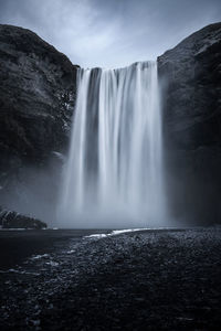 Scenic view of waterfall