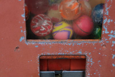 Close up of red objects