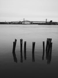 View of pier in sea