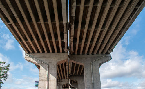 Low angle view of bridge against sky
