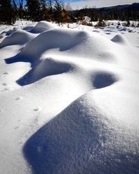 Scenic view of snow covered landscape