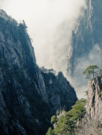 Low angle view of mountain against sky