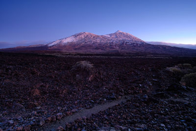 El teide and pico viejo from boca tauce viewpoint, teide national park, tenerife, canary islands