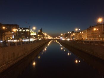 Illuminated city against sky at night