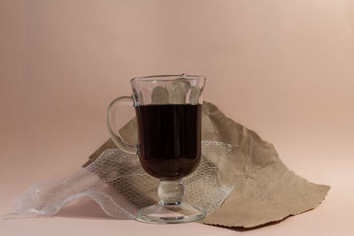 Close-up of coffee on table