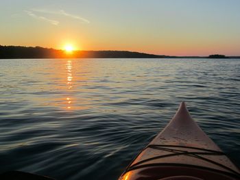 Sunset over calm sea