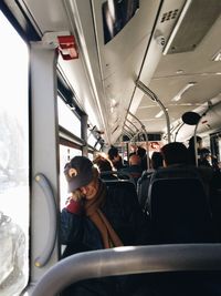 People sitting in train