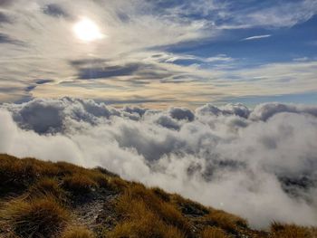 Low angle view of cloudscape against sky