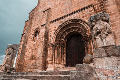 Low angle view of statue of historic building