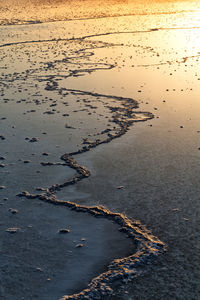 High angle view of beach