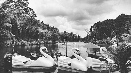 Boats in river