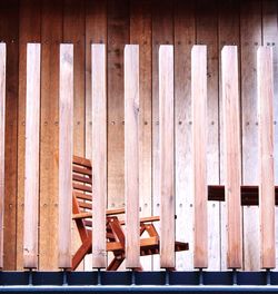 Low angle view of old wooden building