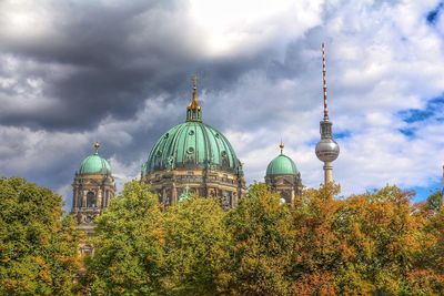 Church against cloudy sky